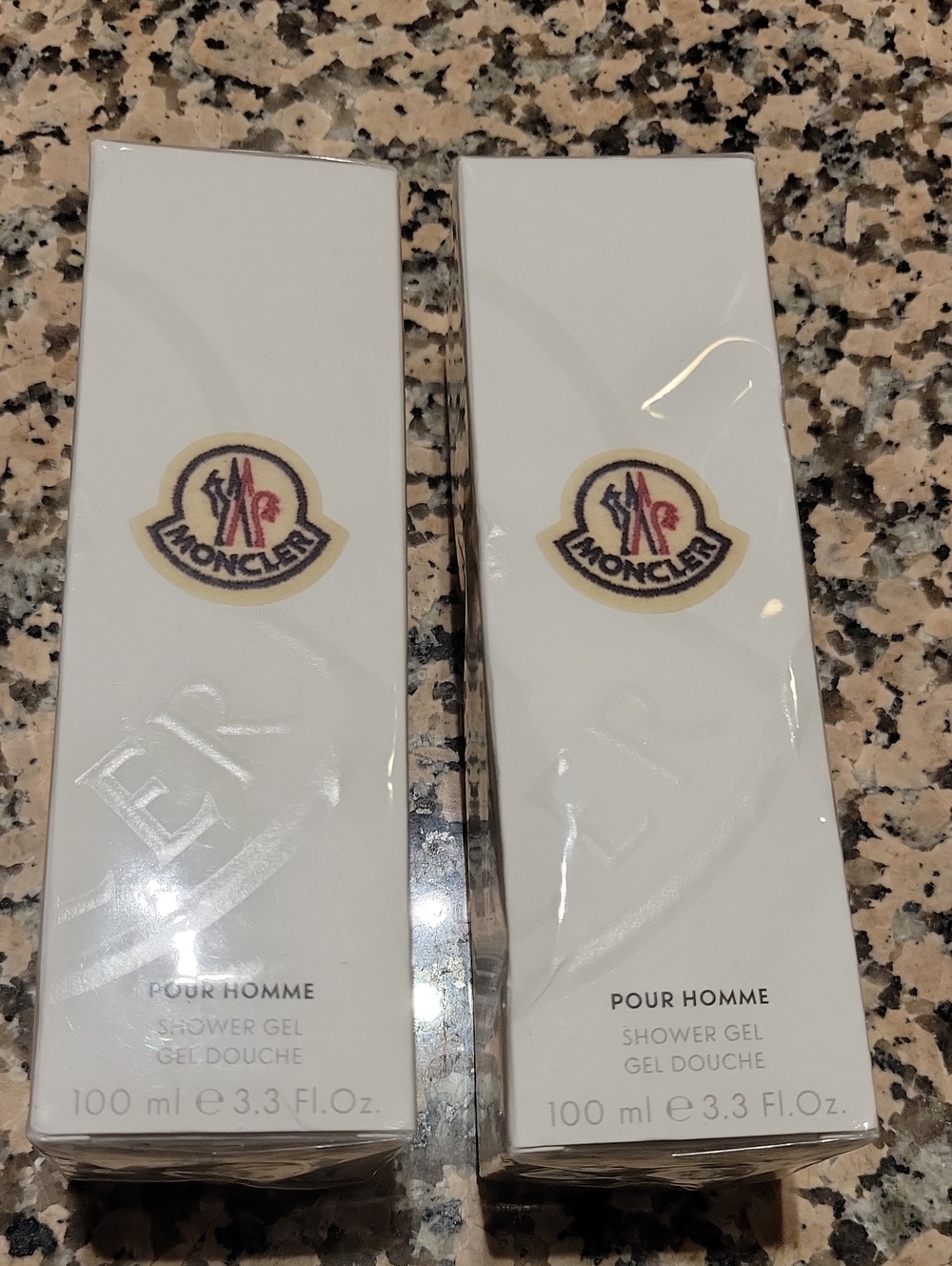 Moncler White Pour Homme Shower Duo